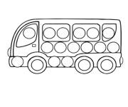 Coloriage Pop it bus scolaire