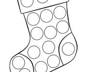 Coloriage Pop it Chaussette De Noel
