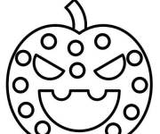Coloriage Pop It Citrouille