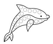 Coloriage Pop it dauphin