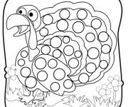 Coloriage Pop it dinde