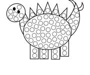 Coloriage Pop it dinosaure pou cp