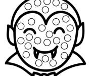 Coloriage Pop it Dracula vampire