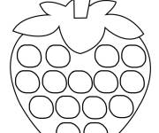 Coloriage Pop it fraise