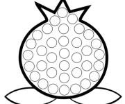 Coloriage Pop it grenat