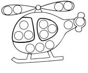 Coloriage Pop it H&eacute;licopt&egrave;re