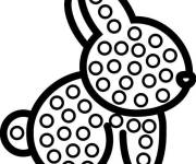 Coloriage Pop it lapin pour enfant