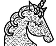 Coloriage Pop it licorne