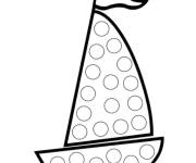 Coloriage Pop it Navire