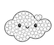 Coloriage Pop it nuage