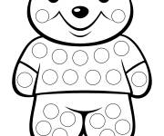 Coloriage Pop it ours souriant