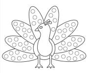 Coloriage Pop it Paon 