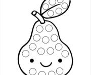Coloriage Pop it Poire 