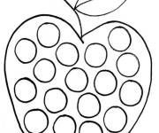 Coloriage Pop it pomme maternelle