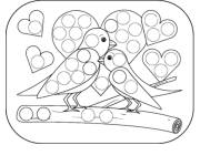 Coloriage Pop it pour saint valentin