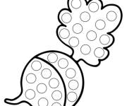 Coloriage Pop it Radis