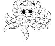 Coloriage Poulpe Pop it