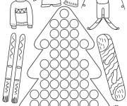 Coloriage Symboles de noel Pop it
