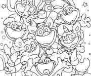 Coloriage Bestioles souriantes Poppy Playtime