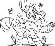 Coloriage Chat Abeille Poppy Playtime en ligne