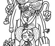 Coloriage Coquelicot avec des mini-huggies