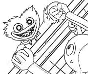 Coloriage et dessins gratuit Huggy Wuggy a besoin d'un coup de main à imprimer