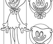 Coloriage Huggy Wuggy &agrave; d&eacute;couper