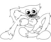 Coloriage et dessins gratuit Huggy Wuggy assis à imprimer
