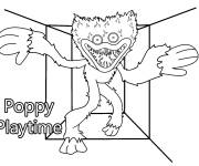 Coloriage et dessins gratuit Huggy Wuggy dans la chambre à imprimer