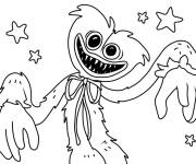 Coloriage et dessins gratuit Huggy Wuggy de Poppy Playtime &agrave; motifs à imprimer