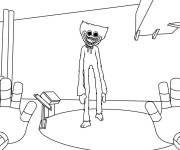 Coloriage Huggy Wuggy de Poppy Playtime chapitre 3 