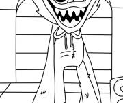Coloriage Huggy Wuggy de Poppy Playtime en maternelle