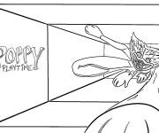 Coloriage Huggy Wuggy en action