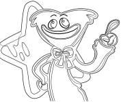Coloriage Huggy Wuggy et l'&eacute;toile