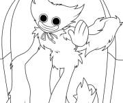 Coloriage Huggy Wuggy rigolo de Poppy Playtime