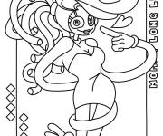 Coloriage La belle maman longues jambes
