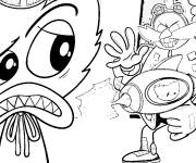 Coloriage Le combat dans Poppy Playtime
