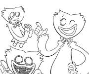 Coloriage Le joyeux Huggy Wuggy du jeu