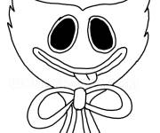 Coloriage Le mignon Huggy Wuggy avec un n&oelig;ud
