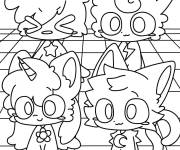 Coloriage Les cr&eacute;atures souriantes du jeu Poppy Playtime