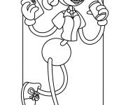 Coloriage Maman longues jambes en marchant