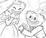 Coloriage Mariage de Poppy Playtime