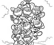 Coloriage Poppy Playtime Créatures Souriantes sur ordinateur