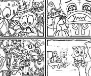 Coloriage Poppy Playtime en noir et blanc$
