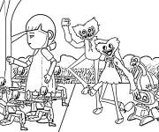 Coloriage Poppy Playtime et le jeu de squid games