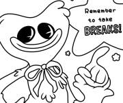 Coloriage Poppy Playtime Huggy te salue