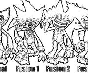 Coloriage Poppy Playtime Huggy Wuggy &eacute;volution
