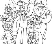 Coloriage Poster personnages Poppy Playtime