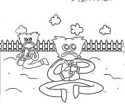 Coloriage Squid games Poppy Playtime
