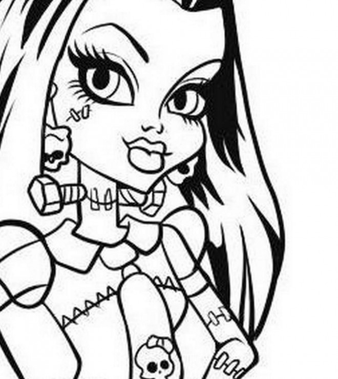 Coloriage et dessins gratuits Monster High Frankie pour fille à imprimer